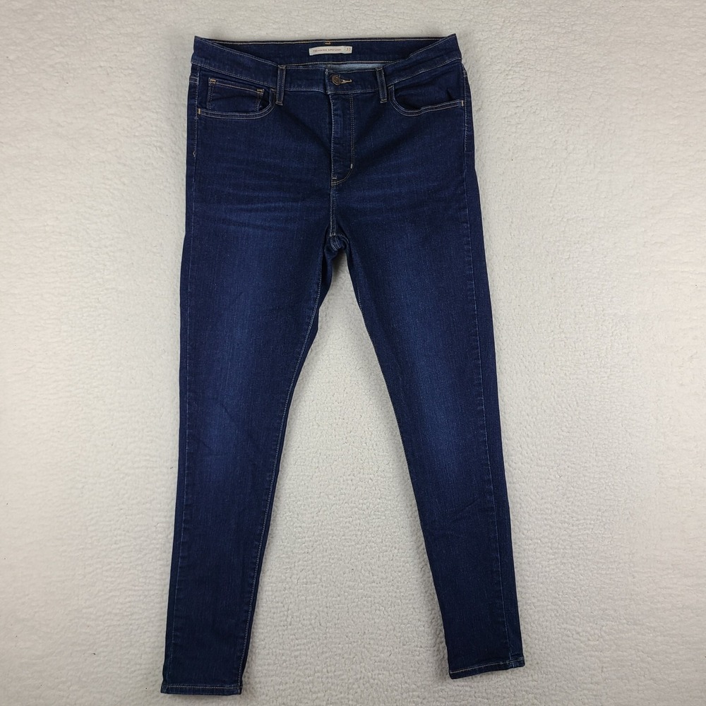 Levi's 720 Jeans Womens 33x30 High Rise‎ Super Skinny Waterelss Dark Wash Blue